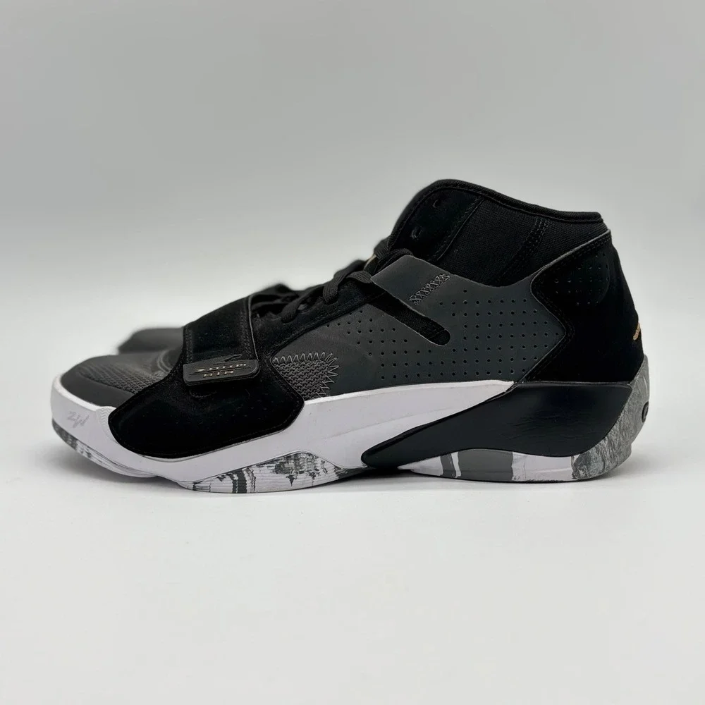 Jordan Zion‎ 2 Black Metallic Gold White Basketball Shoes DQ7688-001 Mens 8.5